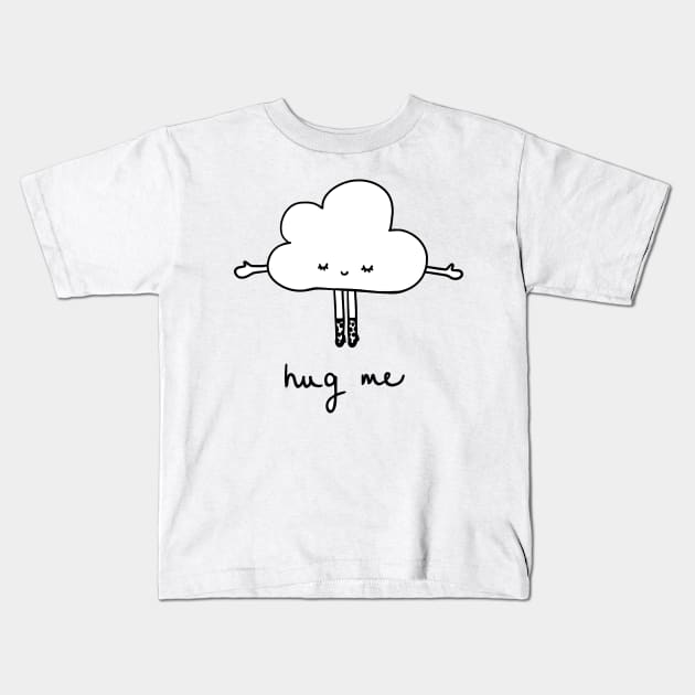 Cute cloud hug me Kids T-Shirt by bigmomentsdesign